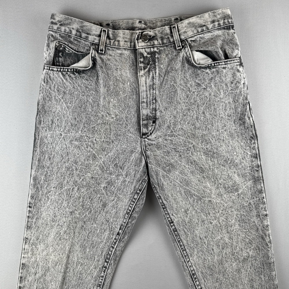 Vintage 80s Lee Riders MR Acid Wash Jeans Made In USA Union Made Denim 32x32